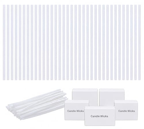 Mistillion 150 PCS 6cm Round Braided Candle Wicks, White Cotton Core Wax Wick Refills for DIY Candle Making, Halloween Christmas Wedding Party Decor