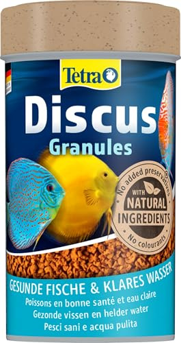 Tetra Discus Granules – fiskfoder för alla diskusfiskar, främjar hälsa, färgprakt och tillväxt, 100 ml burk