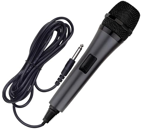 Karaoke USA M187 Professional Dynamic Microphone (Corded),Black