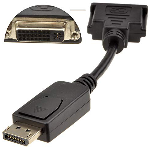 DisplayPort Mâle Fiche vers DVI-D Femelle Femelle Adaptateur câble 15 cm