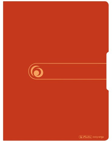 Herlitz 11282928 Sichtbuch A4, Recycling Polypropylen-Folie, mit 20 Klarsichthüllen, orange