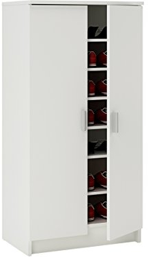 möbelando Schuhschrank Schuhkipper Schuhregal Schuhablage Schuhkommode Mehrzweckschrank Weiß Elvira