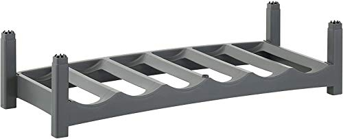 Rotho Vario Porte-bouteilles pouvant contenir jusqu'à 6 bouteilles, Plastique (PP) sans BPA, anthracite, (60.0 x 22.0 x 14.0 cm)