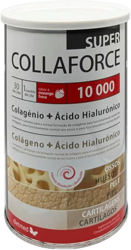 DietMed Super Collaforce 10.000mg di collagene | 450gr | Supporta e migliora la salute di ossa, pelle e articolazioni con effetto antiossidante | Acido Ialuronico, Collagene e Vitamina C.
