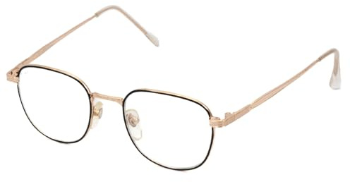 Kiss BREAKING BAD Lunettes de Vue Homme Femme – Monture Métal Fine avec Gravures Élégantes & Face Carrée – Verres Transparents & Filtre Lumière Bleue pour PC & Gaming – Look Vintage Sophistiqué