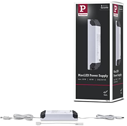 Paulmann 79830 MaxLED Strip Power Supply angolare fascia luminosa max. 60 Watt bianco strisce luminose plastica trasformatore