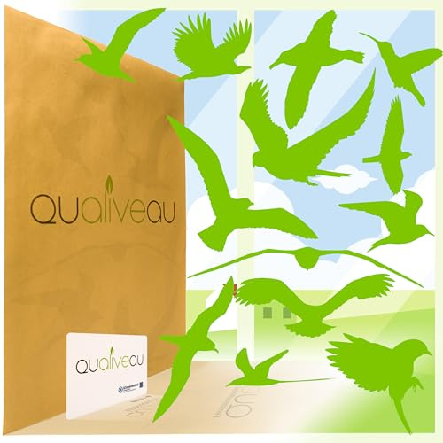 QUALIVEAU® 12-30cm adesivi grandi per la protezione contro colpi d'uccello, Set completo con aiuto adesivo, Molti colori