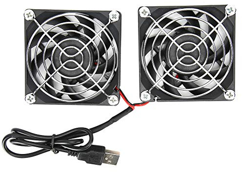 70mm höljesfläkt, 5V USB-kylhölje, dubbel fläkt, routerns värmeavledningskylare för RT-AC68U AC86U EX6200