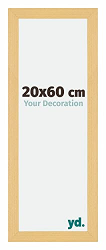yd. Bilderrahmen 20x60 cm Buche Dekor - Holz Rahmen Mura | Your Decoration, Acrylglas aus Kunststoff, Wandmontage, Geeignet für Fotos, Poster und Puzzles, Made in Holland