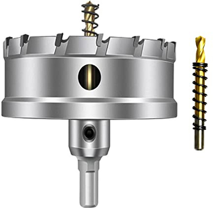 ASNOMY 90mm Lochsäge Hartmetall-Bohrer, Metall Lochsäge Bohrer, TCT-Bohrer-Lochsägen ideal für Löchern in Edelstahl, Eisen, Holz, Kunststoff