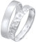 Kuzzoi Herrenringe Ring Set Silber, 2 Stück Bandringe poliert 925 Sterling Silber, Silberringe für Männer Basic und Hammerschlag Look, Ringgröße 60, 0606480722_60