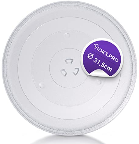 Vioks.pro Mikrowelle Drehteller Ersatz für Candy 49008503 Ø 315mm, Universal Glas Teller Zubehör