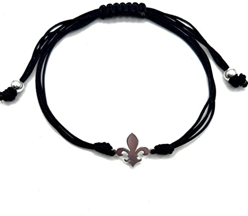 MASBARATA Bracelet fleur de lys en argent sterling, Argent