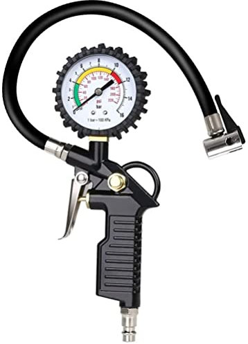 Samnuerly Autoreifenfüller mit Manometer, für Autos, Motorräder, Fahrräder, Luftkompressor
