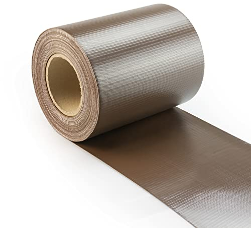 Seiletech.de Bande brise-vue | Marron | 19 cm x 26 m | 1200 g/m² | Film de clôture | Brise-vue | Panneau de clôture | Matériel de jardin | Stabilisation UV | Indéchirable | Rouleau en PVC