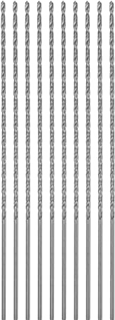 sourcing map 10 Stück extra lange Bohrer, 1,4 mm HSS-Bohrer mit geradem Hochgeschwindigkeitsstahl, 100 mm Länge, für Metall, Holzarbeiten, Kunststoff, Aluminiumlegierung