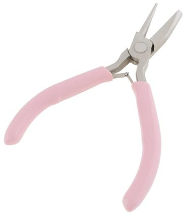 Omninmo 5 Inch Mini Pink Concave and Round Nose Pliers Wire Bending Tools Mini Precision Pliers Round Concave Wire Looping Pliers for Jewelry Making/DIY Hobby Projects