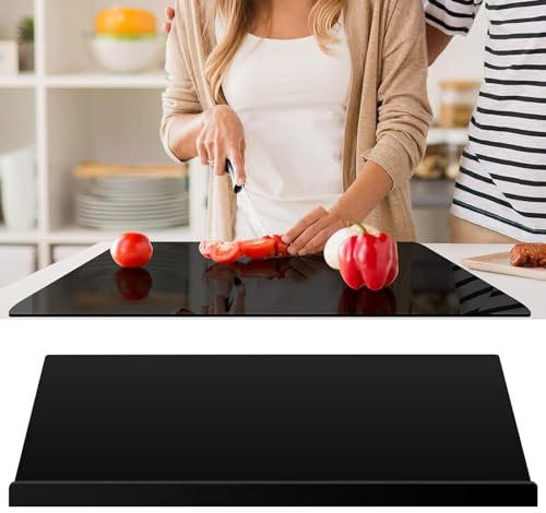 Altsuceser Planche à découper en acrylique réutilisable et antidérapante - Passe au lave-vaisselle - Pour plan de travail - Cadeau pour la maison et la cuisine - Noir - 40 cm