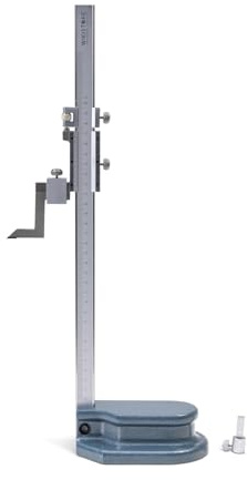 WIKISTORE TRUSQUIN DE TRAÇAGE PROFESSIONNEL 300X0,02 mm, Trusquin de Traçage en Acier avec Vis Micrométrique et Pointe en Métal Dur, Outil de Travail Précis, Robuste et Durable