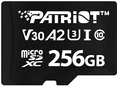 Patriot VX Series 256GB Micro SDXC V30 A2 UHS-I U3 4K UHD Memory Card - PSF256GVX32MCX