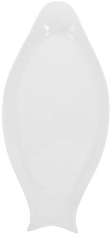 IMIKEYA Keramikteller Fischförmige Schale Weiß Oval Party-snacktablett Servierteller Für Home Restaurant Küche Geschirr