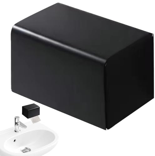 Dubbulon Toilettenpapierspender, Toilettenpapierhalter | Badezimmer-Taschentuchbox aus Edelstahl - Quadratischer Toilettenpapierspender, wandmontierte Badezimmer-Taschentuchaufbewahrung ohne Lochung