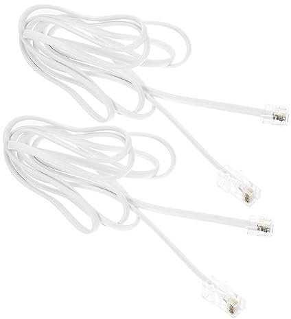 ibasenice 2pezzi Adattatore Per Telefono e Ethernet Cavo Estensione Facile Installazione Trasmissione Veloce Compatibile Dispositivi Analogici Per Casa e Ufficio