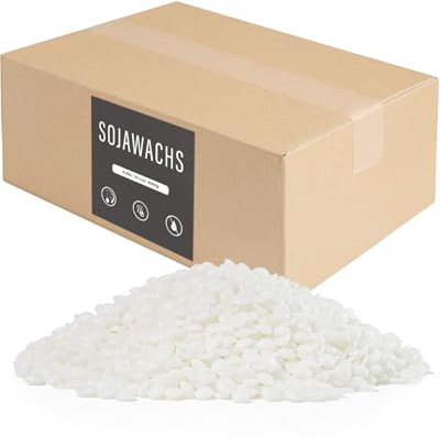 BOYUJK sojavax för ljus 4 kg/5 kg/10 kg, premium naturligt ljusvax, 100 % sojavax för ljustillverkning från biologiskt bruk (4 kg)