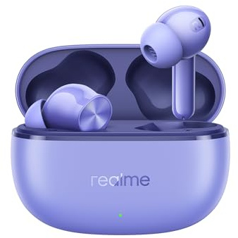 realme Buds T200 Lite Bluetooth Earbuds | 48H Playback, AI ENC, Fast Charging, Gaming Mode, Google Fast Pair, IPX4, with Mic (Aurora Purple)