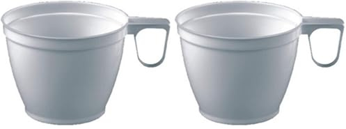 PAPSTAR 12215 - Lot de 120 Tasses à café avec poignée - PS - 0,18 l - Diamètre : 7,8 cm - Hauteur : 6 cm - Blanc
