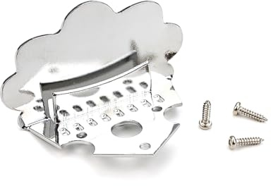 RuiJOTWAT Mandolin Tailpiece Metal Triangle Tailpiece for 8 String Mandolin Silver