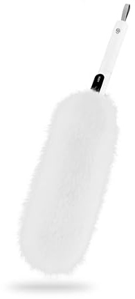 Swan Elevate Plumero de Microfibra Ultrafina 2 en 1 con Microfibra súper Suave, Plano a Tubular y Lazo para Colgar para un fácil Almacenamiento, Lavable a máquina, Color Blanco