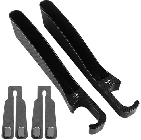 2 Stück Autositz Lückenfüller, Autositz Organizer Auto Innenraum Gadgets Aufbewahrungsbox Car Organizer Seat Gap Filler Lückenfüller Zubehör mit 2 Haken für Autos Storage