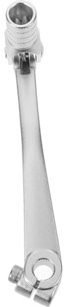 Outanaya Palanca de Cambio para Motocicleta de Aluminio Resistente Palanca de Cambio Compatible para Motos Repuesto de Modificación para Suaves y Duraderos Color Plateado