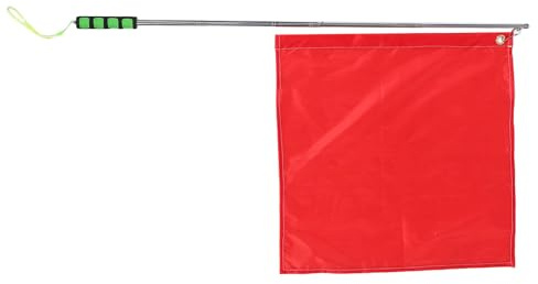 CONGARTENO Bandiera Rossa per Arbitro Equestre Asta Telescopica 12 M Bandiera Portatile per Addestramento Cavalli Segnalazione Resistente al Vento per Competizioni e Allenamenti Outdoor