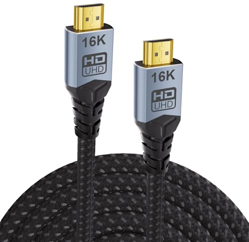 CABLAPTOP cable hdmi 3m,Câble HDMI 2.2, 16K 96Gbps, Câbles HDMI Ultra Haute Vitesse Supportant 16K 60Hz 8K 240Hz 4K 480Hz HDCP 2.3 DTS:X HDR10+ Dynamique eARC Compatible avec PS5/Roku TV/HDTV Moniteur