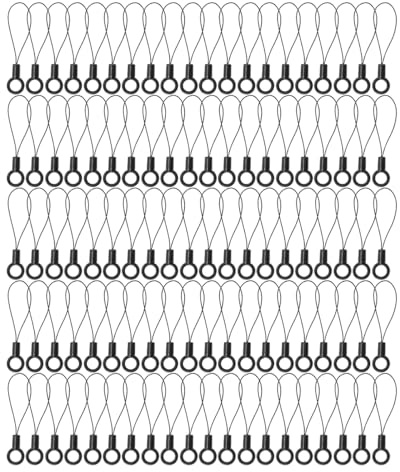 Voyoo 100Pcs Lanyard Phone Ring Strap with Silicone Ring for Mobile Phone, Keychain, USB Flash Drives