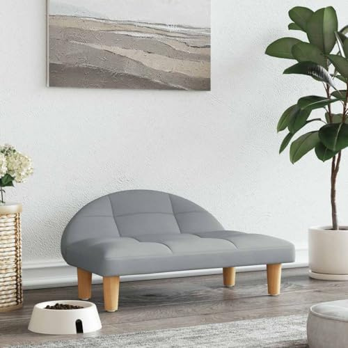 Mokuyary Hundbädd ljusgrå 70 x 52 x 30 cm hundsoffa, halkfri hundkorg för små medelstora hundar och katter