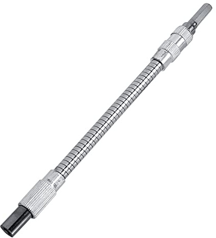 Oumefar Portainserti Ad Albero Flessibile – Prolunga Flessibile per Cacciavite e Trapano, Attacco Esagonale da 1/4, Lunghezza 200 Mm, Pieghevole Fino a 300 Gradi (con Rinforzo me