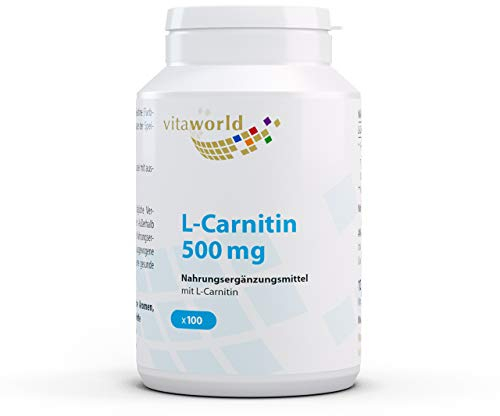 Vita World L-Carnitin 500mg 100 Kapseln Vegan Apotheken Herstellung