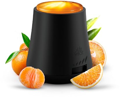 Air Wick Essential Mist - Aparato y Recambio de Ambientador Difusor, Esencia para Casa con Aroma a Explosión Cítrica, Pack de 1 Aparato y 1 Recambio, Negro, 2 Unidad (Paquete de 1)
