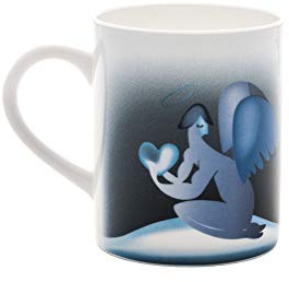 Alessi Blue Christmas AAA06 1 Mug, Bone China, Blu/Bianco, 8x8x9.50 cm,