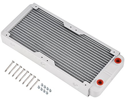 PC-Heizkörper aus Aluminium, 240 mm wassergekühlter Radiator, G1/4-Gewinde, wassergekühlt, für Computer, Wasserkühlung, Computer-geeignet, Luftreiniger