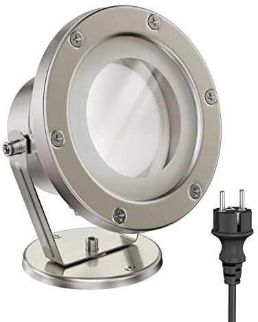 ledscom.de Projecteur de jardin LED BULA pour l'extérieur, acier inoxydable, lampe GX53 10,301W 1212lm 120° blanche incluse