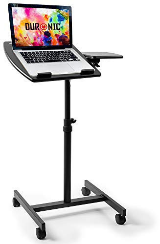 Duronic Projector Stand/Sit-Stand Desk WPS17 | Portable Ergonomic Desk for Laptop | Multi-Use Video Projector Floor Table | Adjustable Height | 2-Way Tilt | 10kg Capacity