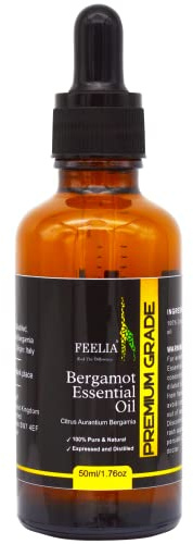 Feelia - Essential Oils - 100% Pure & Natural, Premium Grade, Steam Distilled & Undiluted, Great for Aromatherapy & Relaxation (50ml, Bergamot)