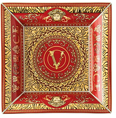 VERSACE - Virtus Holiday Coppa Quadrata Ciotola Porcellana 28 cm