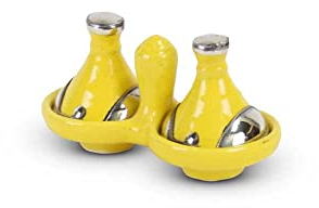 Tajine mini Gelb mit Metall 2-teilig