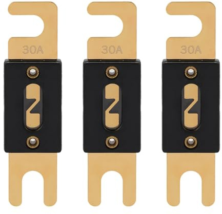 VEXUNGA ANL Sicherung 30A ANL-30 Flachsicherungen 30 Ampere 32VDC für Auto Audio Videosystem Schmelzsicherung Sicherungen (Packung mit 3 Stück)