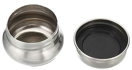 YOKIVE Paint Pot Container Cup, Palette Cups with Lid and Clip, Fixes and No Leakage, Great for Artists, Painters, Hobbyists (Silver, 2 x 1.8)